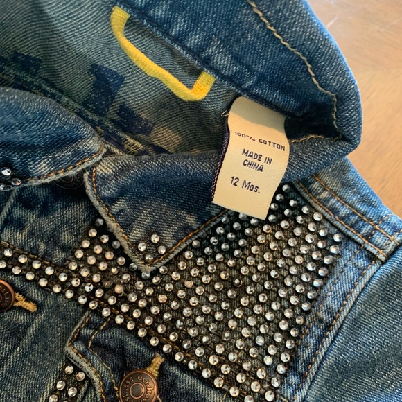 OshKosh B’Gosh Denim Rhinestone Jacket. Size 12mo. - Picture 5 of 8
